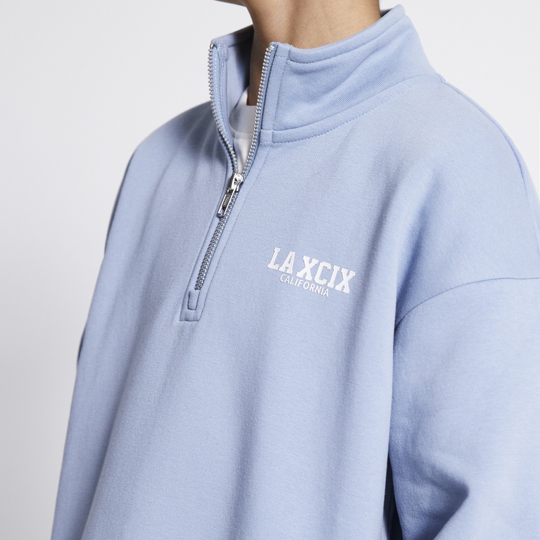 Half-zip sweatshirt "Clarkson" Blue 2